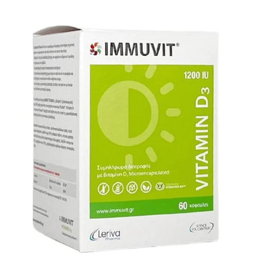 Leriva Pharma Immuvit Vitamin D3 1200IU  60 kapele