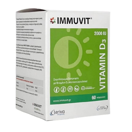 Leriva Pharma Immuvit Vitamin D3 2000IU  60 kapele