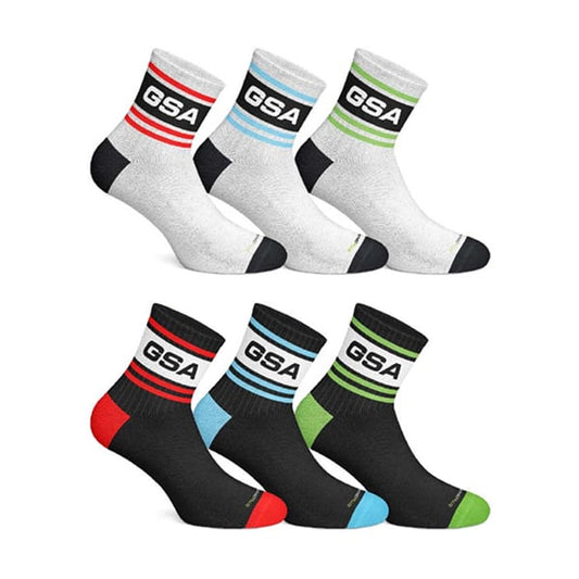 GSA Organic Plus[+] Boys’ Ultralight Quarter Sustainable Socks  Pako me 6 copë - 50 copë shumëngjyrëshe