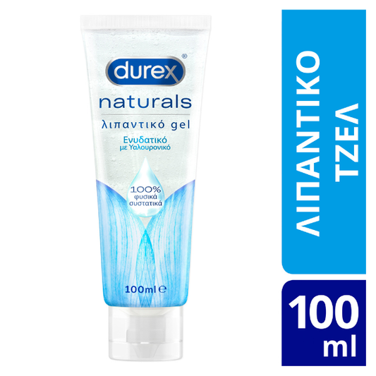 Durex Naturals Moisturizing Lubricant Gel with 100% Natural Ingredients & Hyaluronic Acid  100 ml