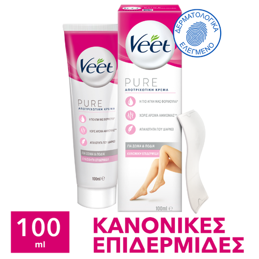 Veet Pure Hair Removal Cream for Normal Skin Body & Legs  100 ml