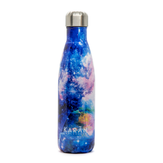 Karan All Day Blue Galaxy Stainless Steel Water Bottle  500 ml