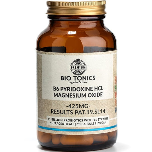 Bio Tonics B6 Pyridoxine HCL Magnecium Oxide 425mg  90 ndeshje