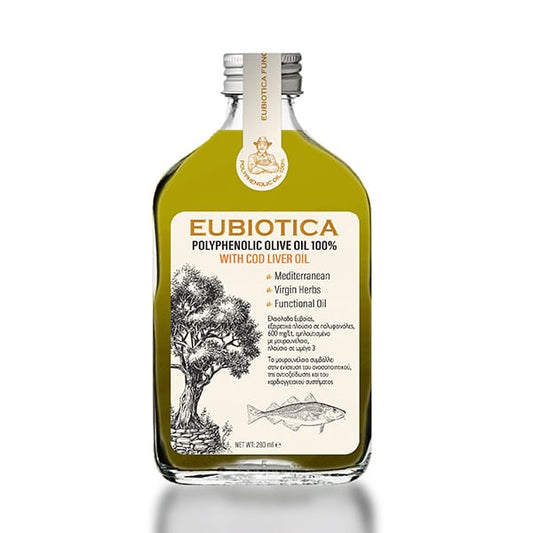 Eubiotica Polyphenolic Olive Oil 100% with Cod Liver Oil  280 ml