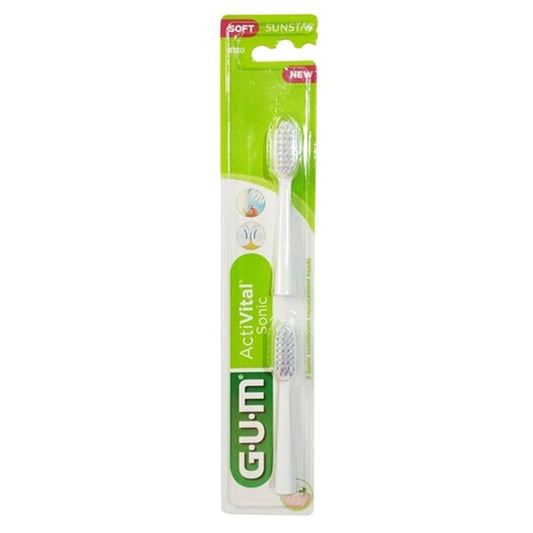 Gum Activital Sonic Toothbrush Soft Replacement Heads  2 copë - 008 E bardhë