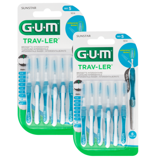 Gum 1614 Trav-ler Promo (-50% on the 2nd product) Interdental Brush 1.6mm  2x6 copë