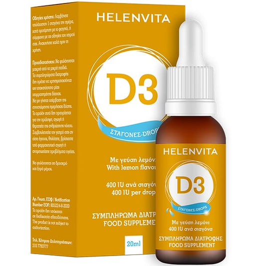 Helenvita Vitamin D3 Drops 400iu Lemon Flavor  20 ml