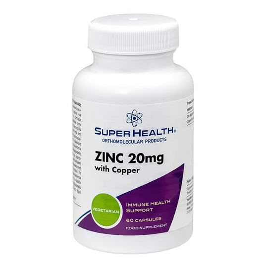 Super Health Zinc With Copper 20mg  60 kapele