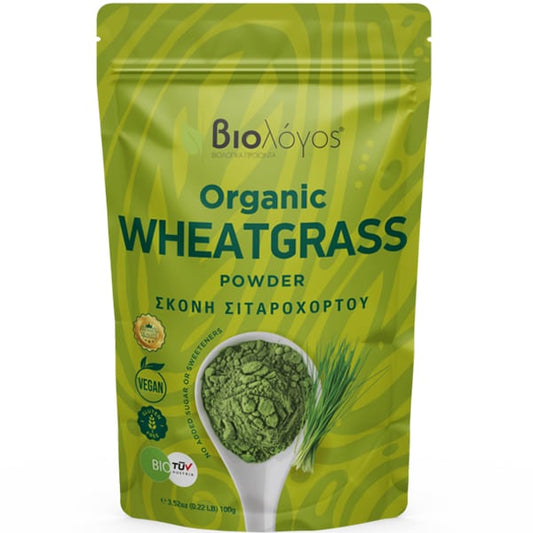 Pluhur organik i barit të grurit Biolog 100gr
