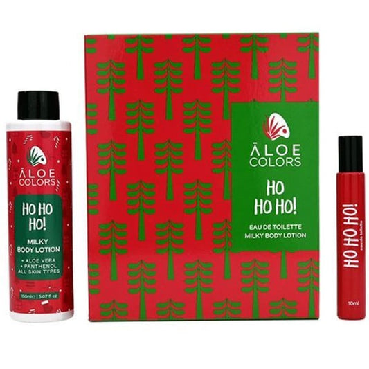 Aloe Colors Ho Ho Ho Gift Set 2024 with Ho Ho Ho Milky Body Lotion, 150ml & Ho Ho Ho Eau De Toilette, 10ml  1 set
