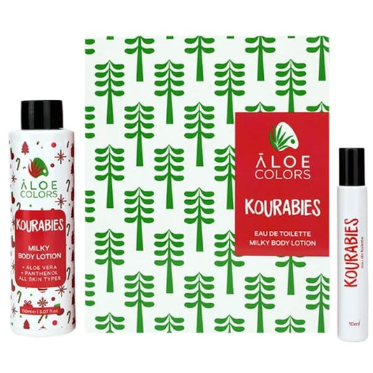Aloe Colors Kourabies Gift Set 2024 with Kourabies Milky Body Lotion, 150ml & Kourabies Eau De Toilette, 10ml  1 set