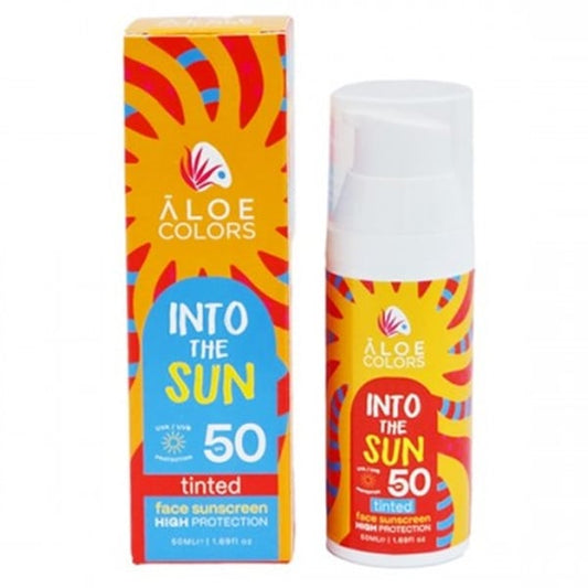 Aloe Colors Into The Sun Face Sunscreen Tinted SPF50  50 ml