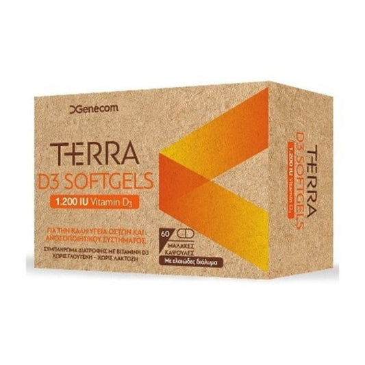 Genecom Terra Vitamin D3 1200IU  60 kapsula të buta