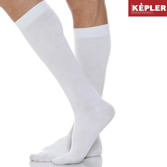 Powerpharm Kepler Far Infrared Graduated Compression Stockings (Class I | 18-22 mmHg)  1 palë - 008 E bardhë