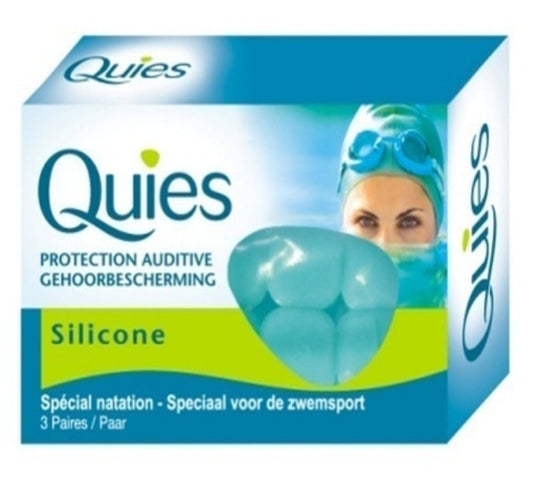 PharmaQ Quies Silicone Swimming Ear Plugs  3 palë