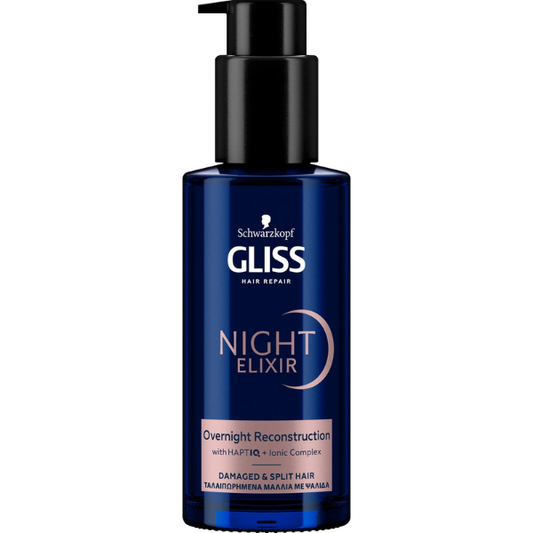 Schwarzkopf Gliss Night Elixir Overnight Reconstruction for Damaged & Split Hair  100 ml