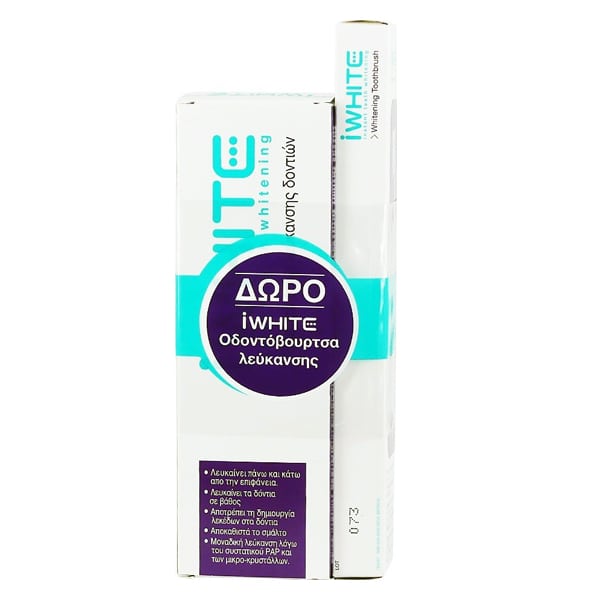 iWhite Promo Supreme Whitening Toothpaste, 75ml & Free Whitening Toothbrush, 1pc  1 set