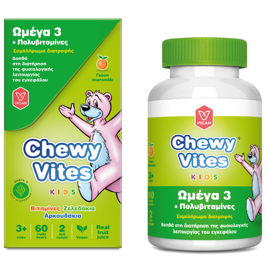 Chewy Vites Kids Omega 3 & Multivitamins  60 karamele