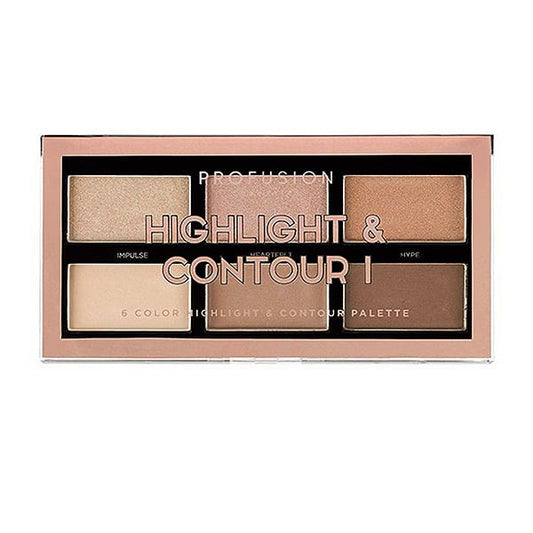 Profusion Cosmetics Highlight & Contour I Palette 6 Colors  1 copë