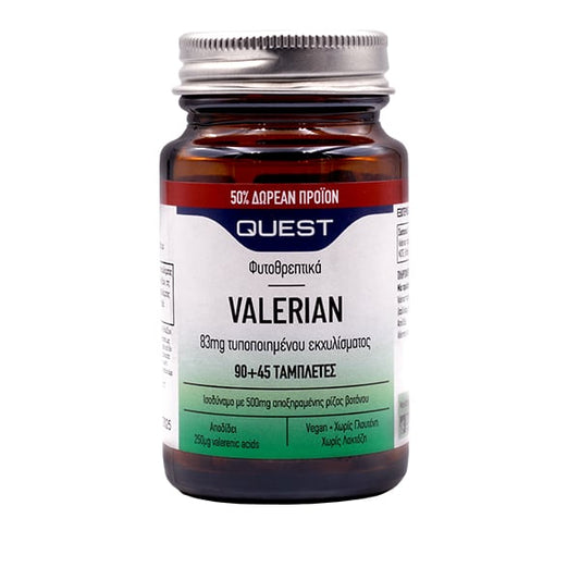 Quest Phyto-Nutrients Valerian 83mg Extract  135 tableta (90+45 FALAS)