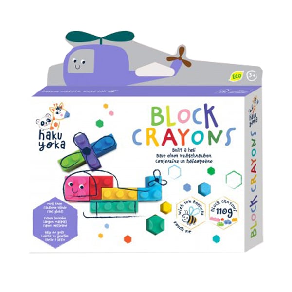 Haku Yoka Block Crayons Set of Crayons - Blocks  1 set - Helikopter