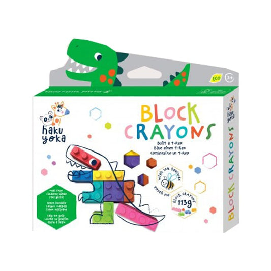 Haku Yoka Block Crayons Set of Crayons - Blocks  1 set - T-Rex