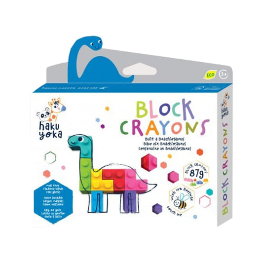 Haku Yoka Block Crayons Set of Crayons - Blocks  1 set - Brakiozaur