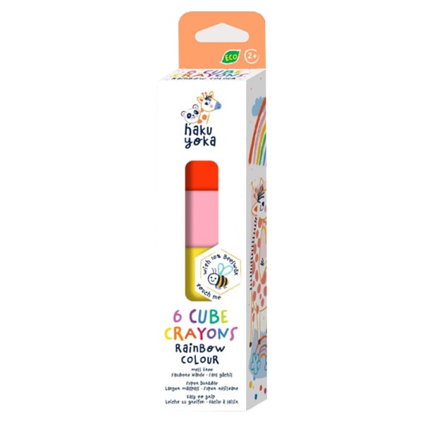 Haku Yoka 6 Cube Crayons Cube Crayons, 6pcs  1 set - Ngjyra e ylberit