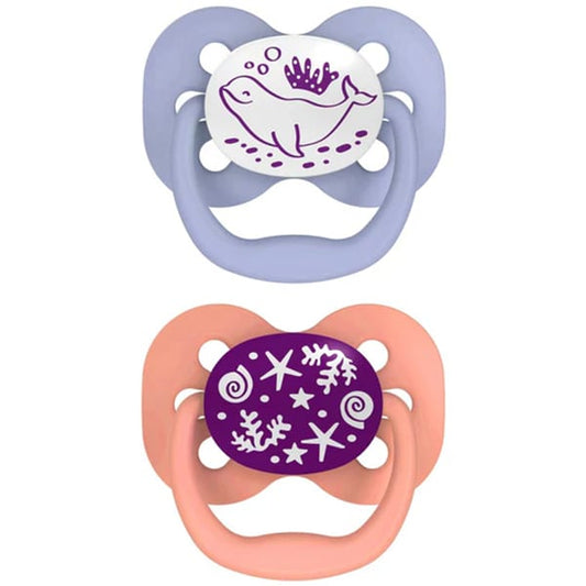 Dr. Brown's Advantage Silicone Soother 0-6m  2 copë - Rozë me tulla
