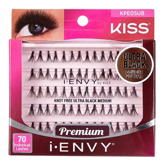 Kiss Eyelash Double Volume Ultra Black, KPE05UB  70 Qerpikë Individualë Premium