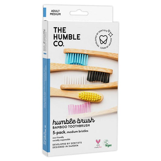 The Humble Co. Humble Brush Bamboo Toothbrush Adult Medium  5 copë