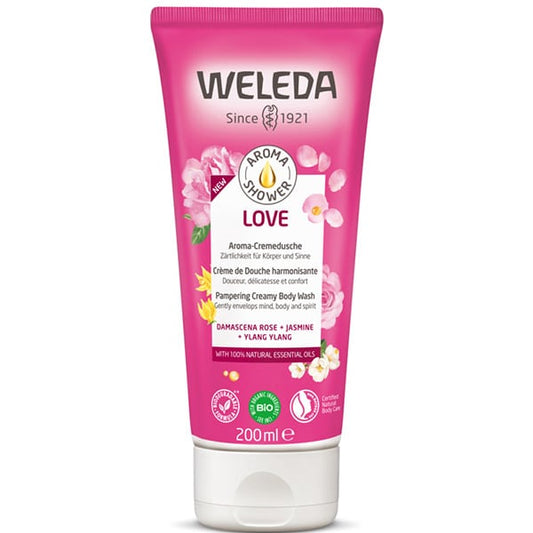 Weleda Aroma Shower Love Pampering Creamy Body Wash with Damascena Rose, Jasmine & Ylang Ylang  200 ml