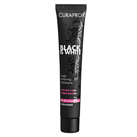 Curaprox Black is White Tough Whitening Toothpaste Lemon-Mint Flavor  90 ml