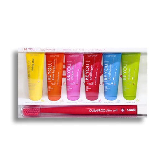 Curaprox Be You Six Taste Pack, 6 x 10ml & 1 toothbrush  1 set - Vjollcë