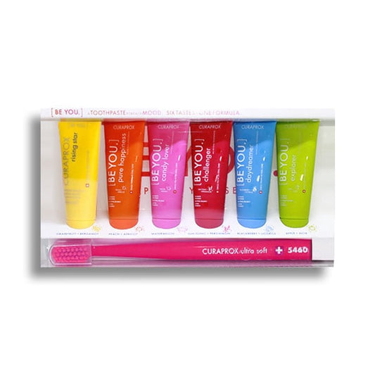 Curaprox Be You Six Taste Pack, 6 x 10ml & 1 toothbrush  1 set - Fuksi