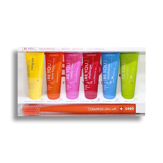 Curaprox Be You Six Taste Pack, 6 x 10ml & 1 toothbrush  1 set - Portokalli