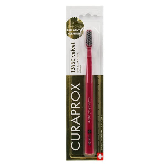 Curaprox Velvet 12460 Ultra Soft Toothbrush  1 copë - Gri-Fuksia