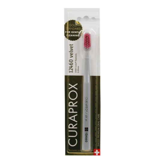 Curaprox Velvet 12460 Ultra Soft Toothbrush  1 copë - Gri-Rozë