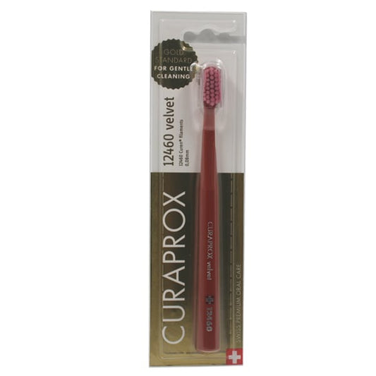 Curaprox Velvet 12460 Ultra Soft Toothbrush  1 copë - Rozë me pllaka