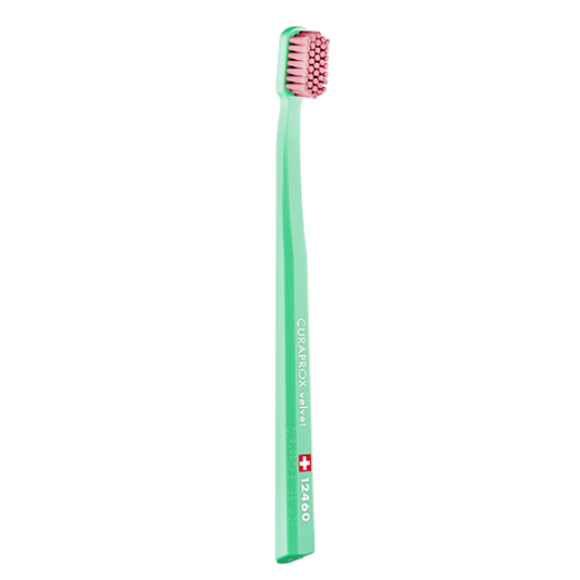 Curaprox Velvet 12460 Ultra Soft Toothbrush  copë - Jeshile-Rozë