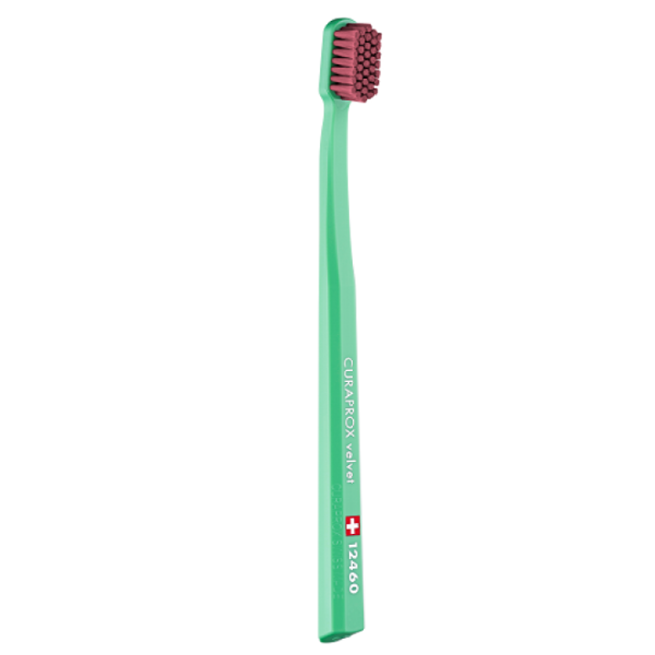Curaprox Velvet 12460 Ultra Soft Toothbrush  1 copë - Jeshile e Çelët-Vjollcë