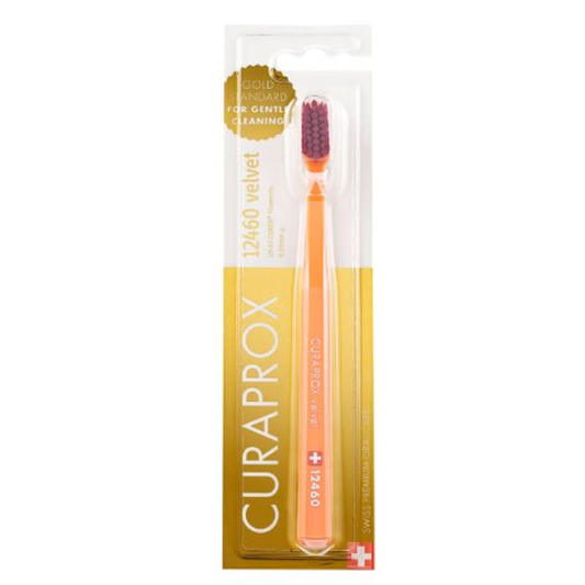 Curaprox Velvet 12460 Ultra Soft Toothbrush  1 copë - Portokalli-Fuksia