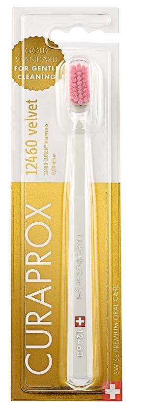 Curaprox Velvet 12460 Ultra Soft Toothbrush  1 copë - E bardhë - Rozë