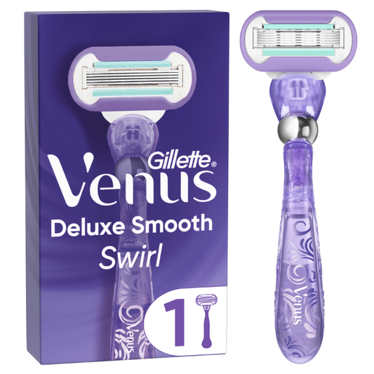 Gillette Venus Deluxe Smooth Swirl Handle & Razor Blade Refill  1 set