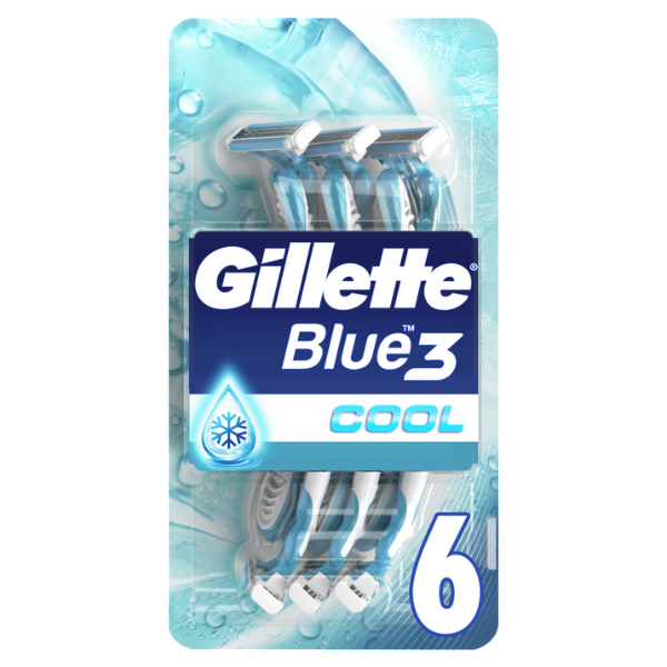 Gillette Blue 3 Plus Cool Disposable Razors  6 copë