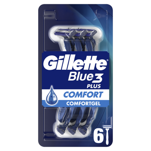 Gillette Blue 3 Plus Comfort Disposable Razors  6 copë