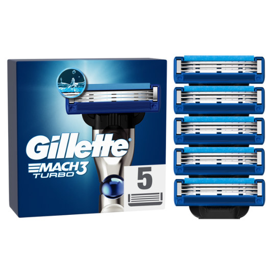 Gillette Mach3 Turbo Razor Blade Refills  5 copë