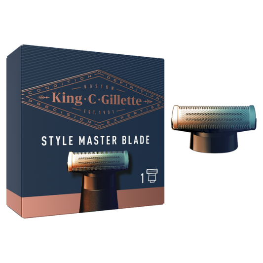 Gillette King C Style Master Blade Refill with 4-Directional Metal Razor Blades  1 copë
