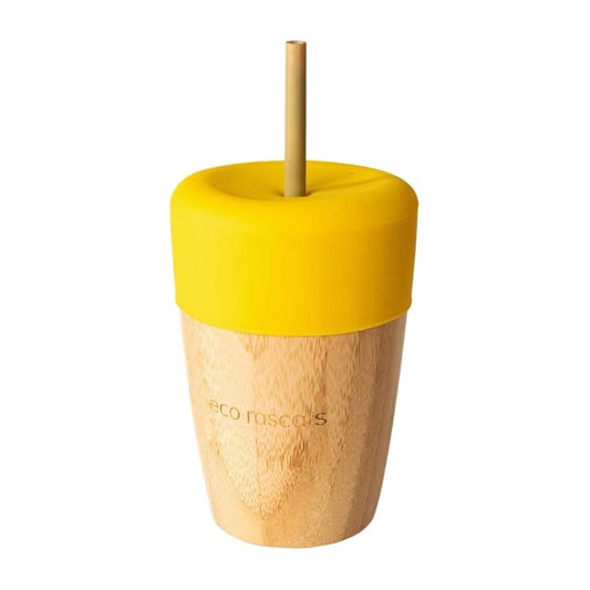 Eco Rascals Cup with Two Straws  210ml - E VERDHË