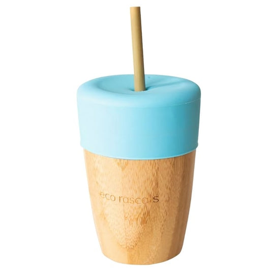 Eco Rascals Cup with Two Straws  210ml - BLU